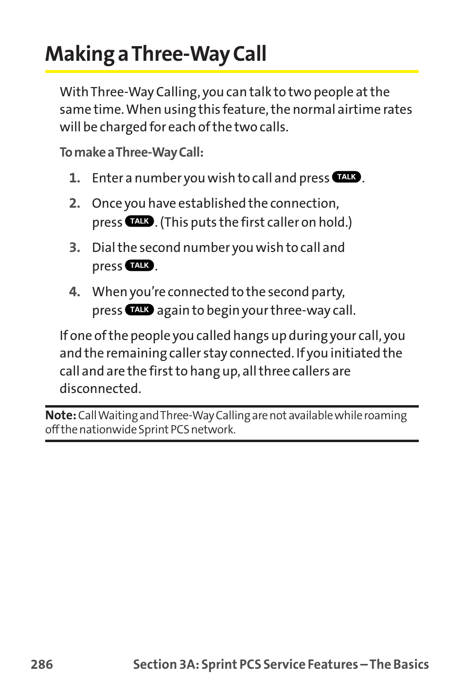 Making a three-way call | Sanyo MM-9000 User Manual | Page 296 / 367