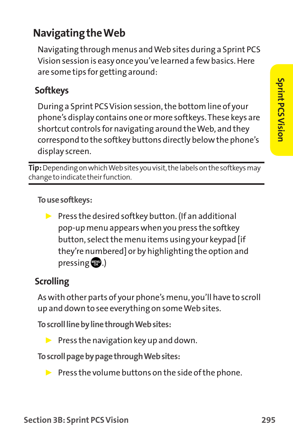 Navigating the web | Sanyo MM-9000 User Manual | Page 305 / 367