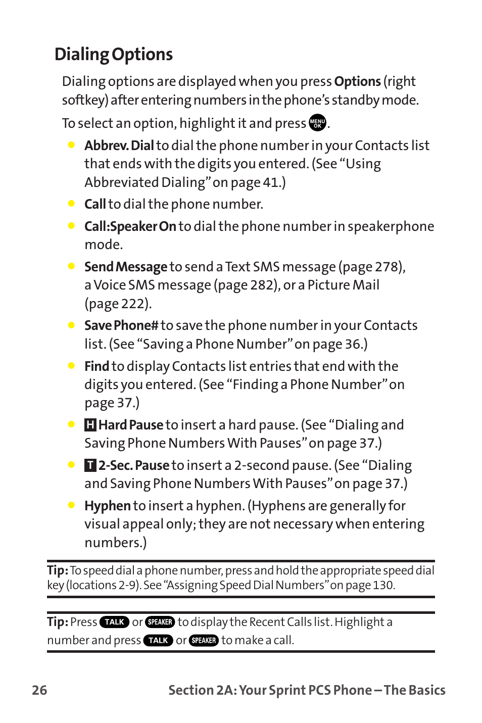 Dialing options | Sanyo MM-9000 User Manual | Page 36 / 367