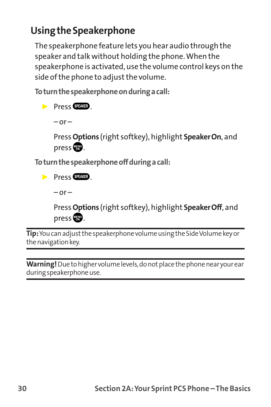 Using the speakerphone | Sanyo MM-9000 User Manual | Page 40 / 367