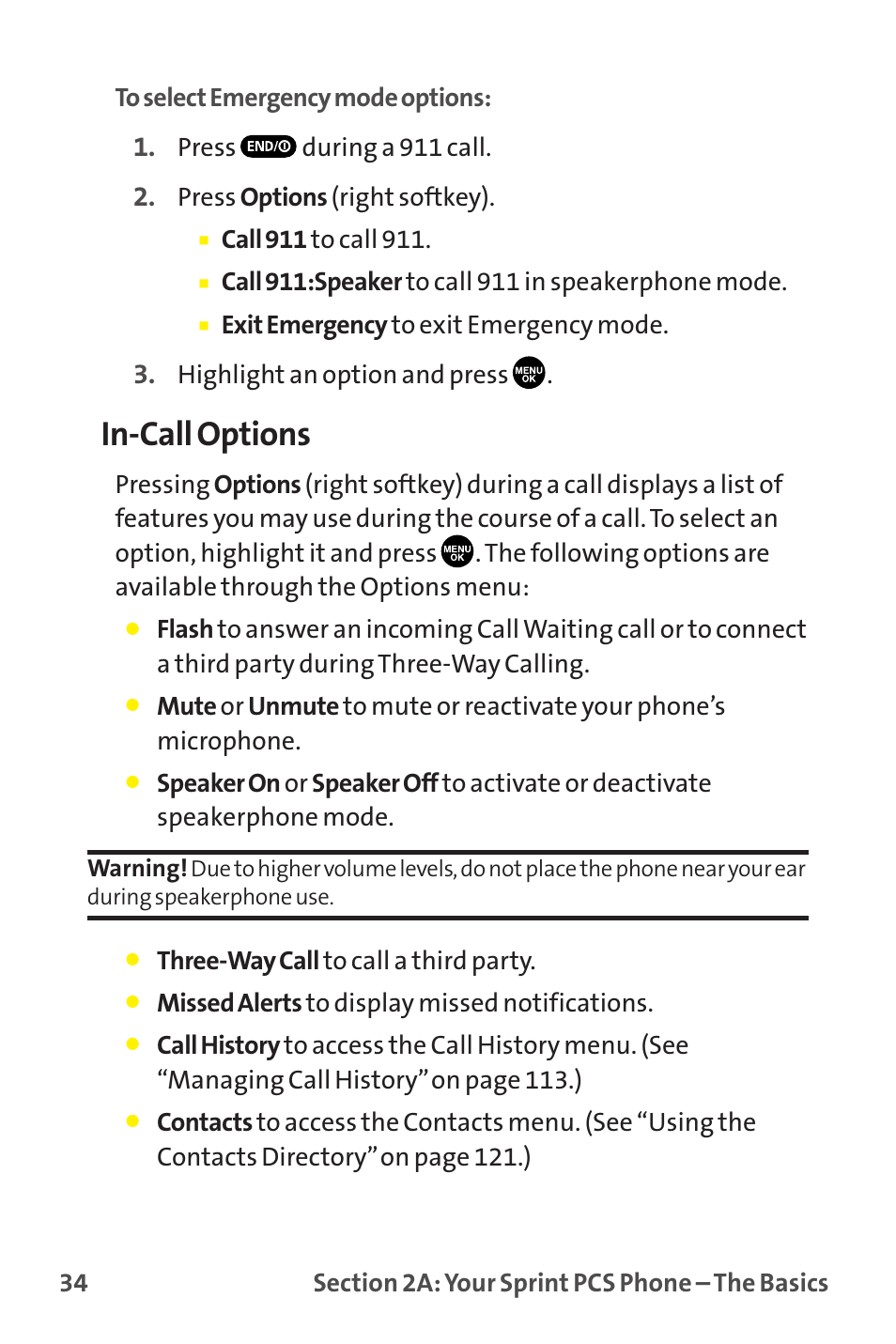 In-call options | Sanyo MM-9000 User Manual | Page 44 / 367