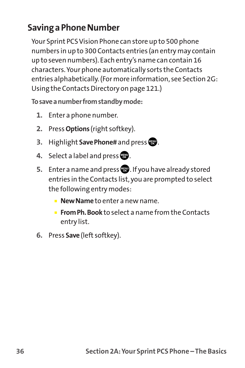 Saving a phone number | Sanyo MM-9000 User Manual | Page 46 / 367