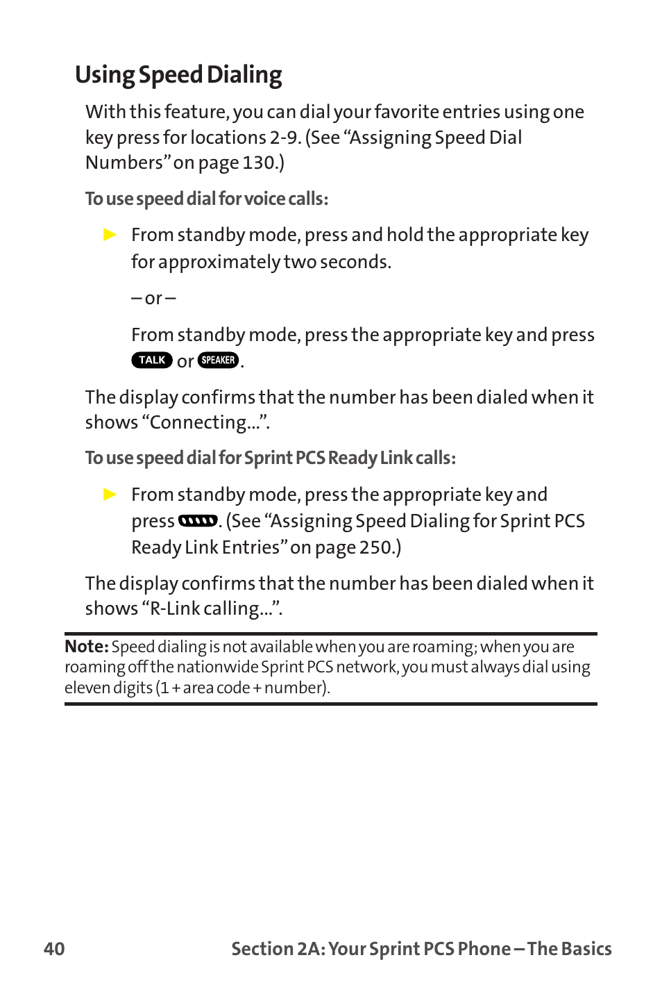 Using speed dialing | Sanyo MM-9000 User Manual | Page 50 / 367