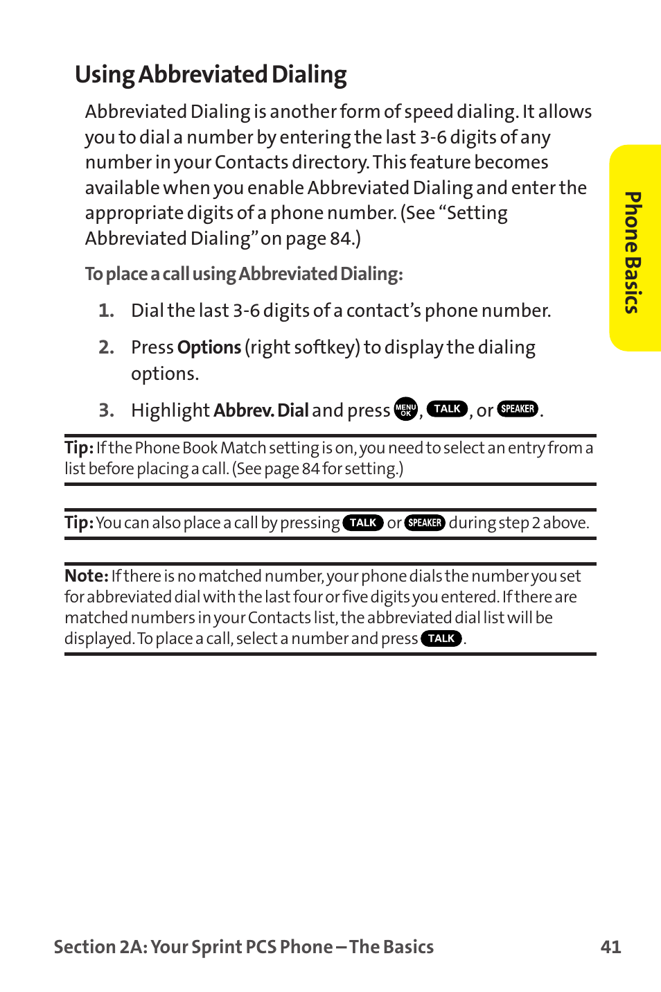 Using abbreviated dialing, Phone basics | Sanyo MM-9000 User Manual | Page 51 / 367