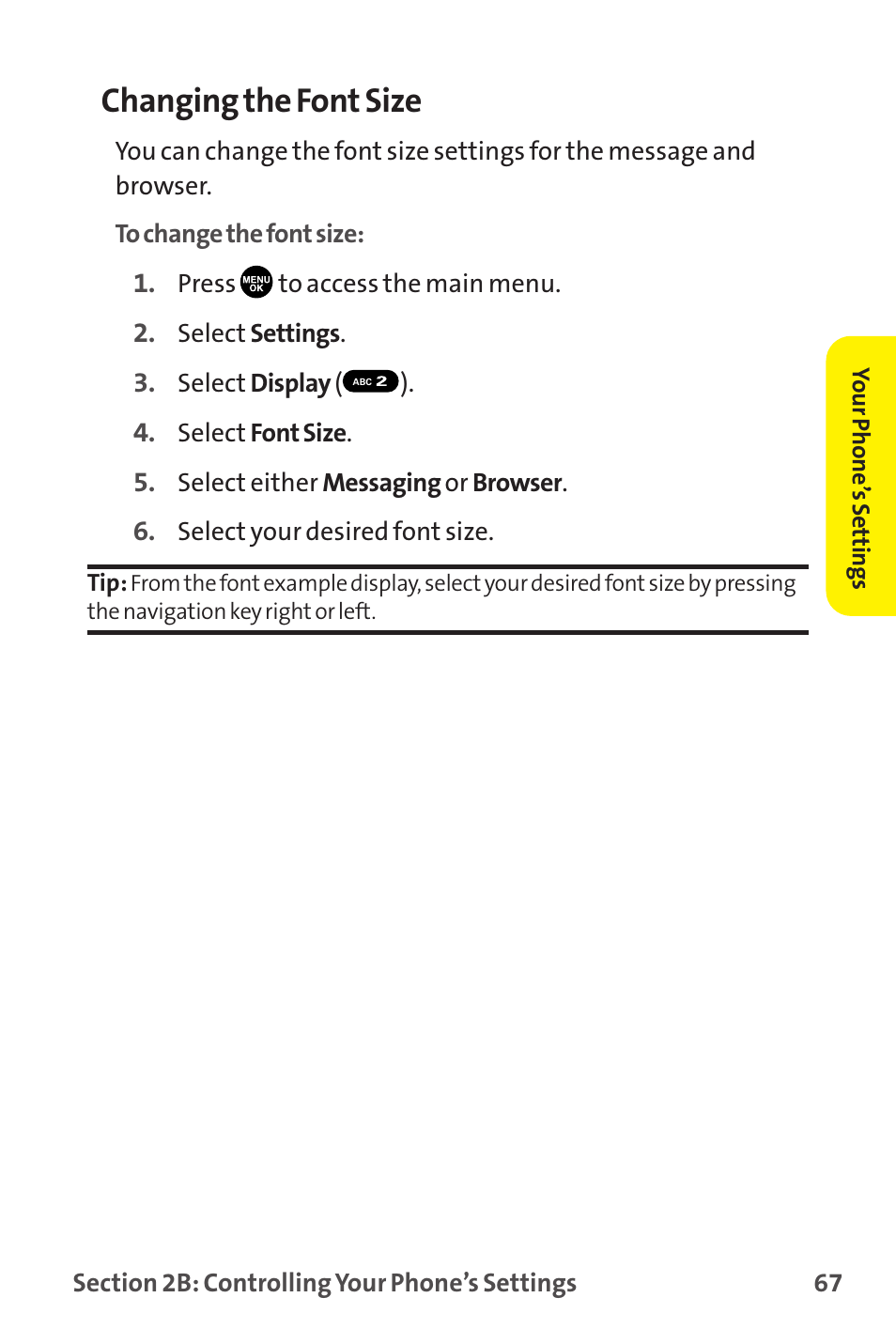 Changing the font size | Sanyo MM-9000 User Manual | Page 77 / 367