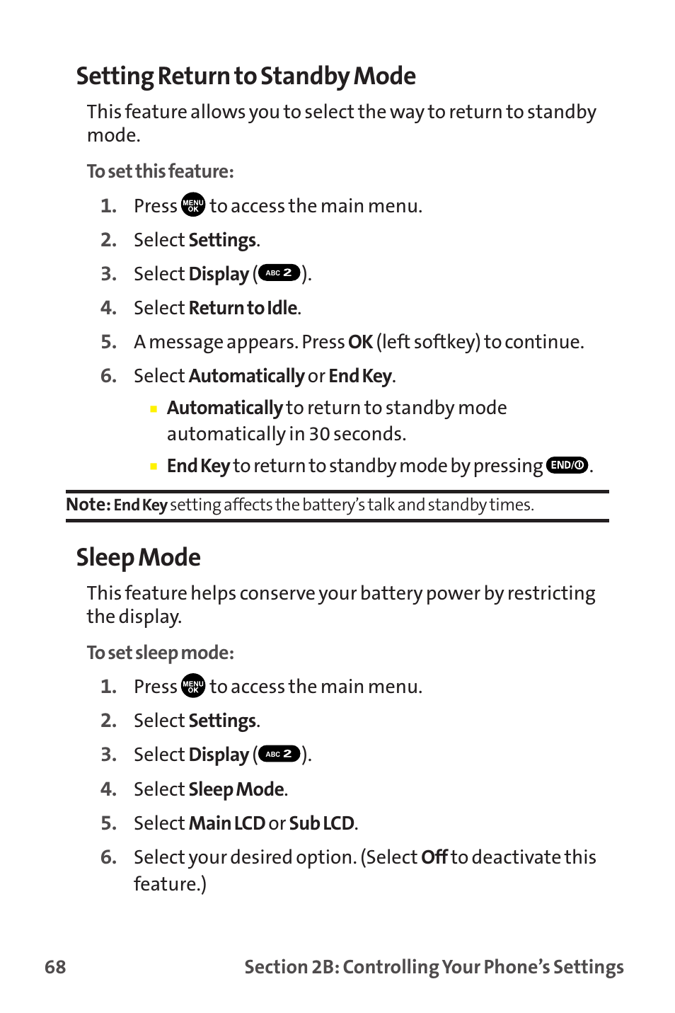 Setting return to standby mode, Sleep mode | Sanyo MM-9000 User Manual | Page 78 / 367