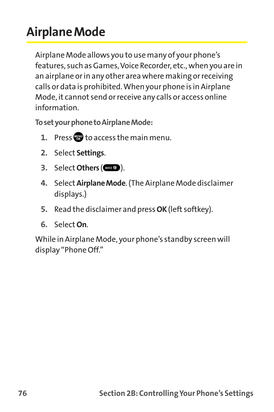 Airplane mode | Sanyo MM-9000 User Manual | Page 86 / 367