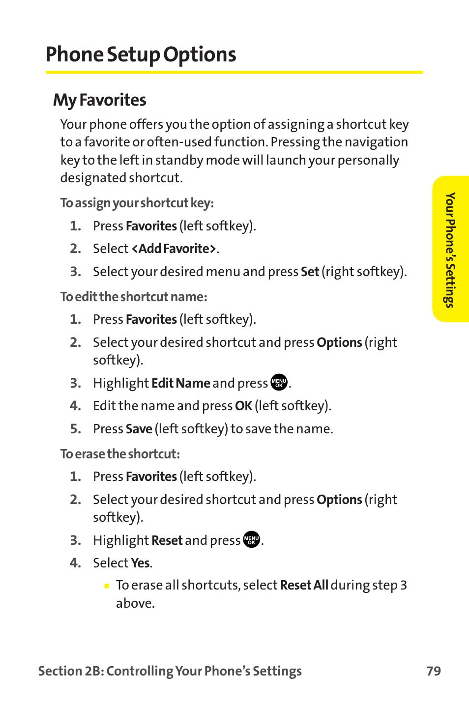 Phone setup options, My favorites | Sanyo MM-9000 User Manual | Page 89 / 367