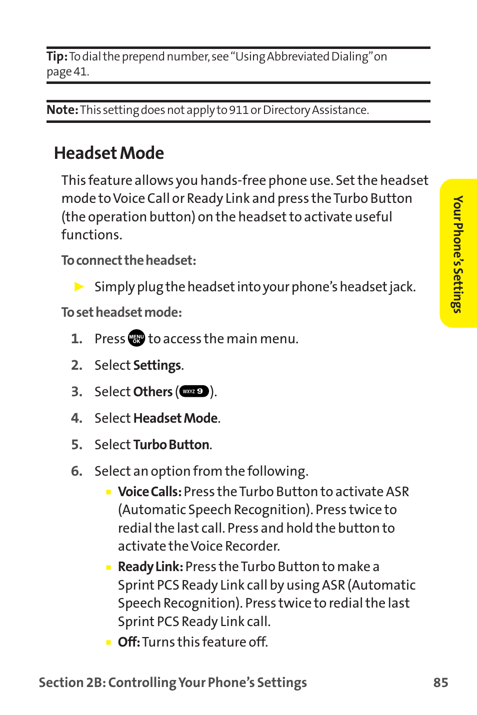 Headset mode | Sanyo MM-9000 User Manual | Page 95 / 367