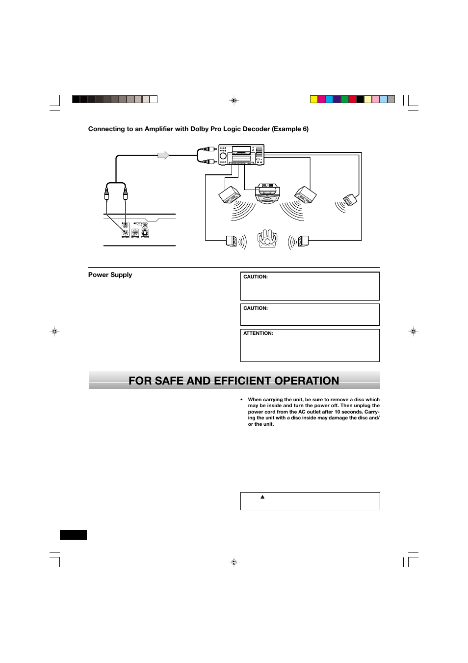 For safe and efficient operation | Sanyo DVD-SL33 User Manual | Page 14 / 38