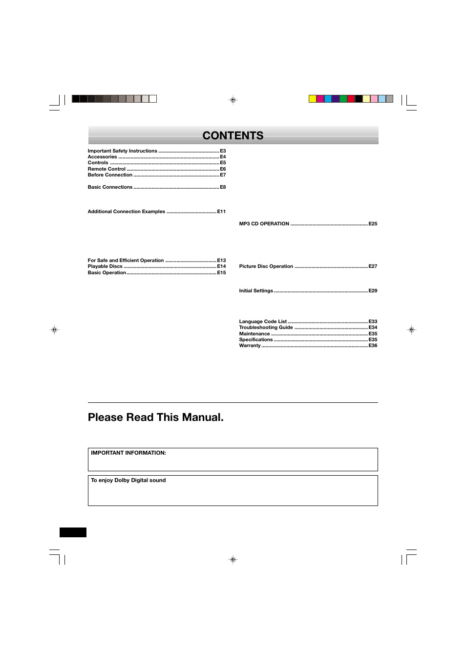 Sanyo DVD-SL33 User Manual | Page 2 / 38