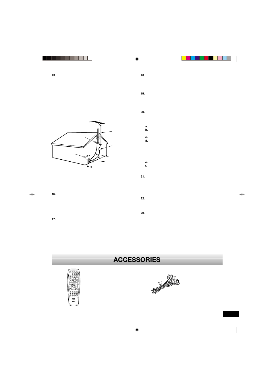 Accessories, Search mode | Sanyo DVD-SL33 User Manual | Page 5 / 38