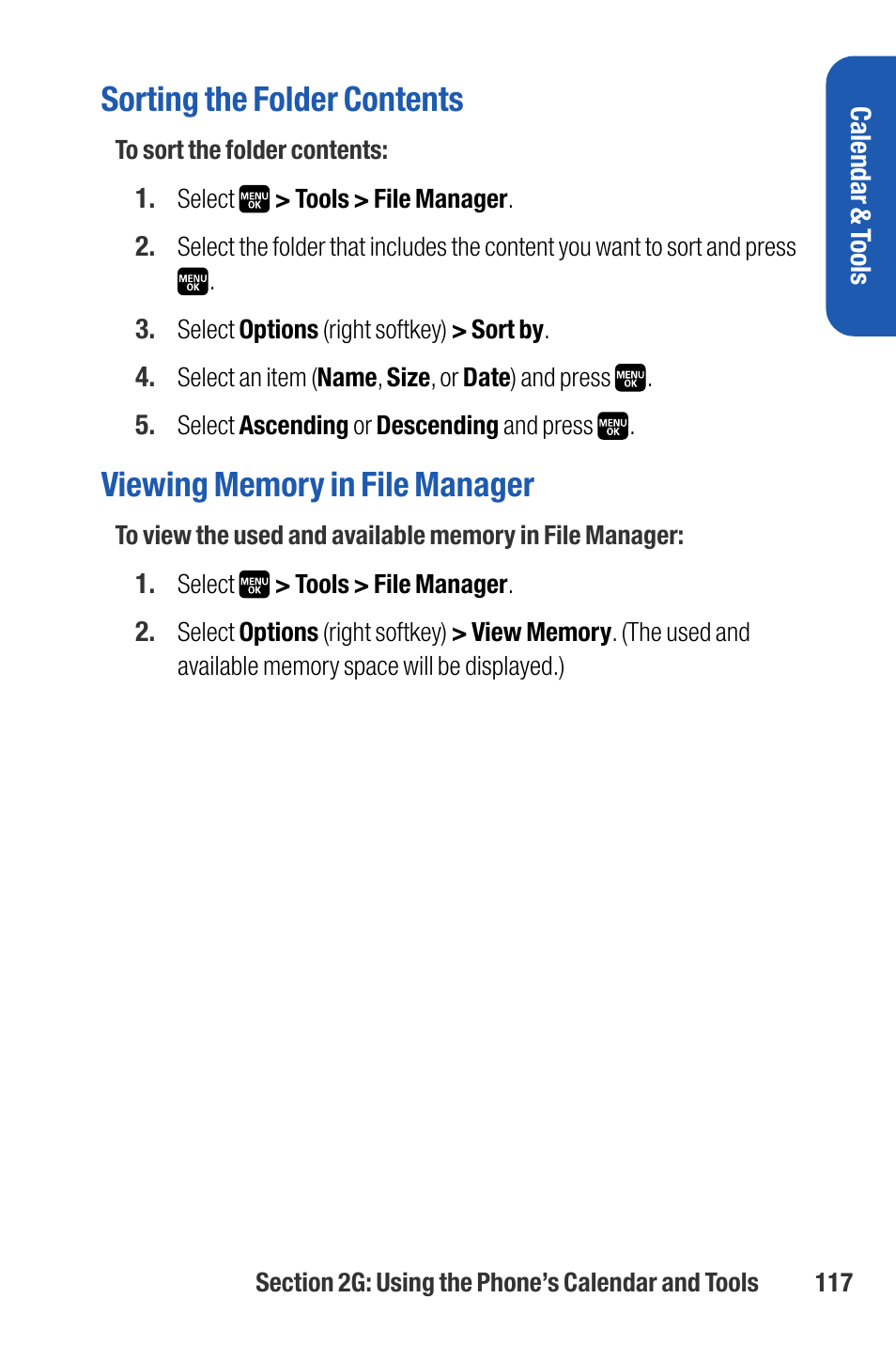 Sorting the folder contents | Sanyo M1 User Manual | Page 133 / 284