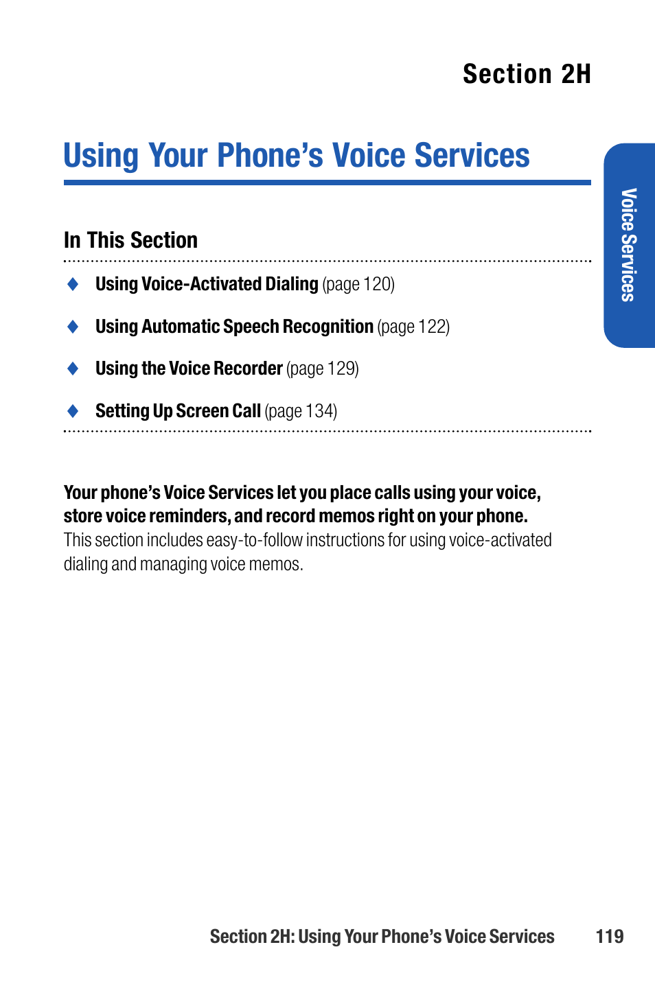 Using your phone’s voice ser, Using your phone’s voice services | Sanyo M1 User Manual | Page 135 / 284