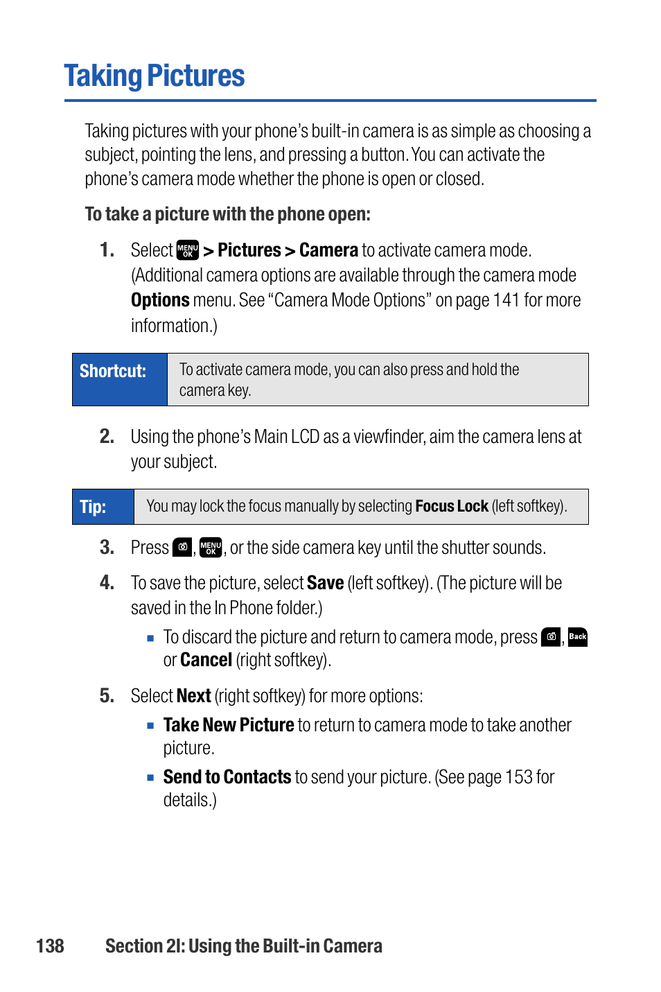 Taking pictures | Sanyo M1 User Manual | Page 154 / 284