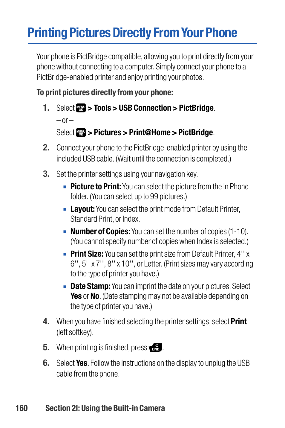 Printing pictures directly f, Printing pictures directly from your phone | Sanyo M1 User Manual | Page 176 / 284