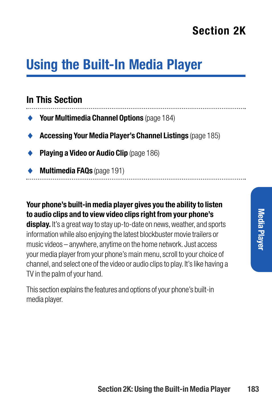 Using the built-in media player | Sanyo M1 User Manual | Page 199 / 284