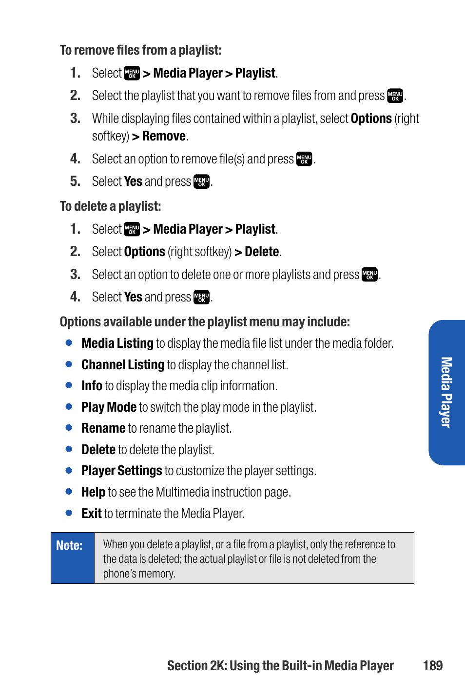 Media player | Sanyo M1 User Manual | Page 205 / 284