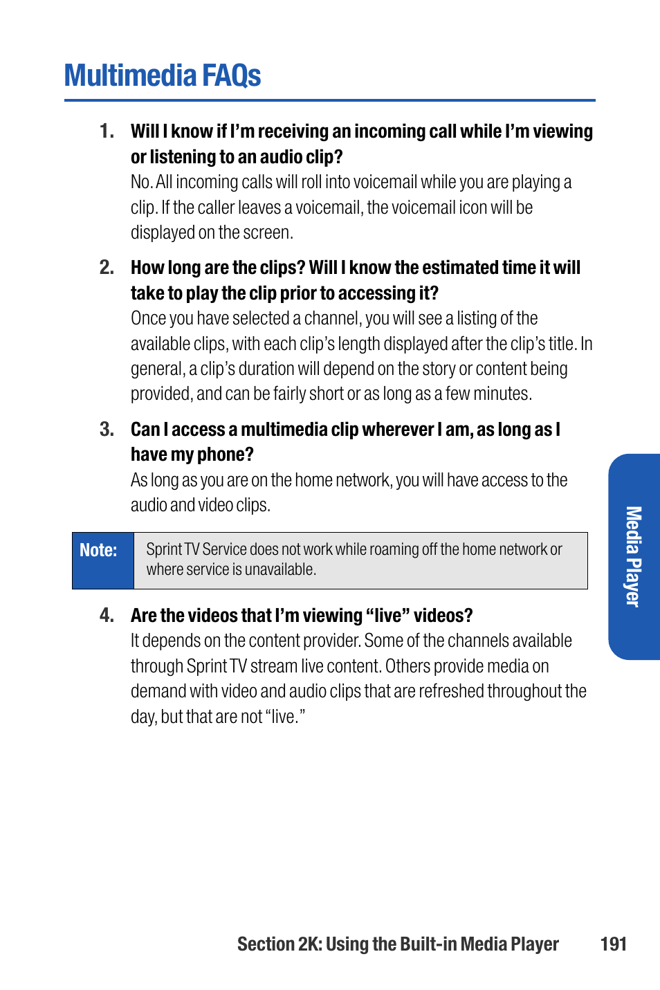 Multimedia faqs | Sanyo M1 User Manual | Page 207 / 284
