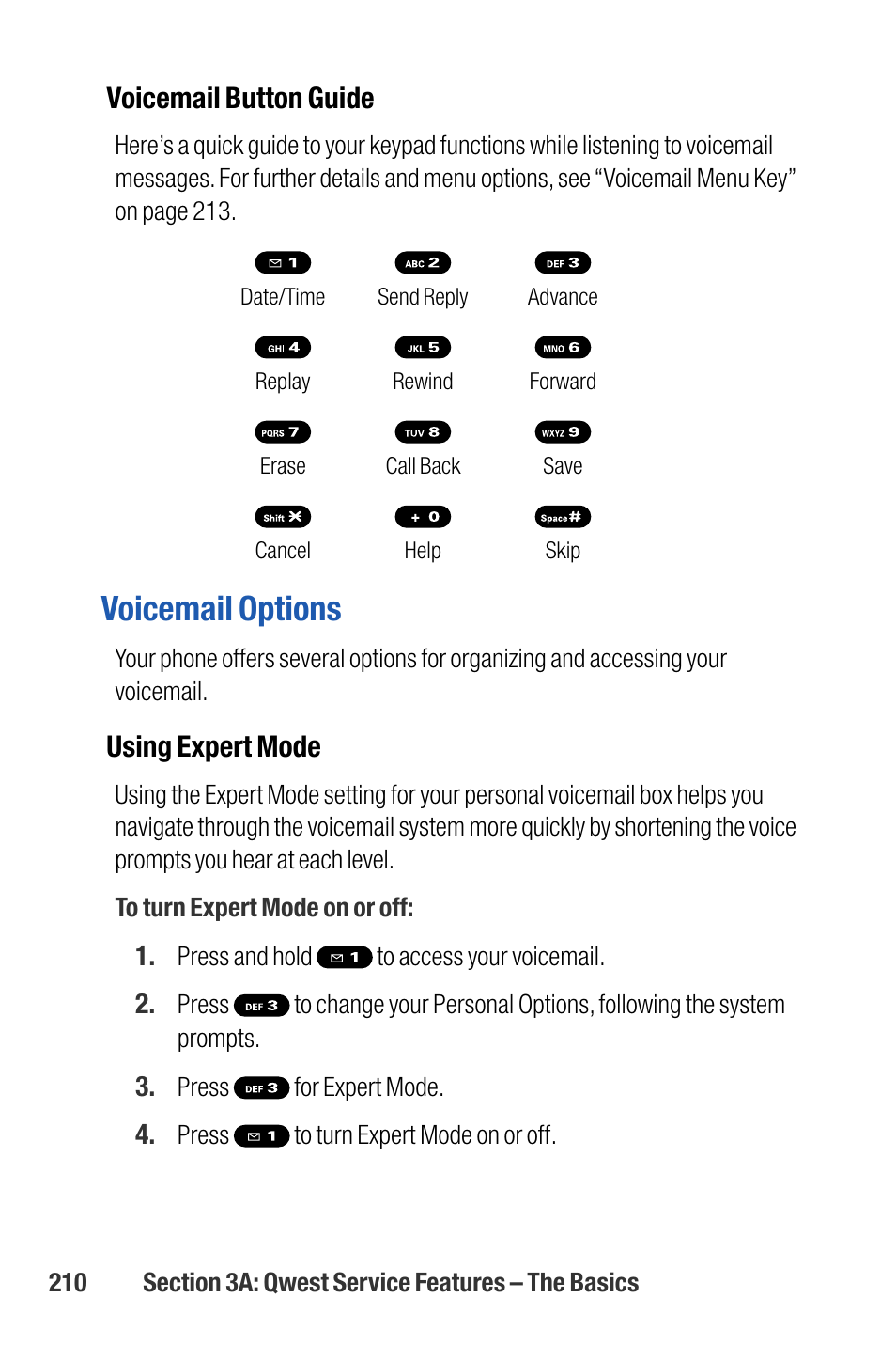 Voicemail options | Sanyo M1 User Manual | Page 226 / 284