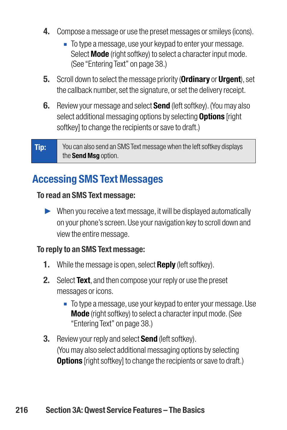 Accessing sms text messages | Sanyo M1 User Manual | Page 232 / 284