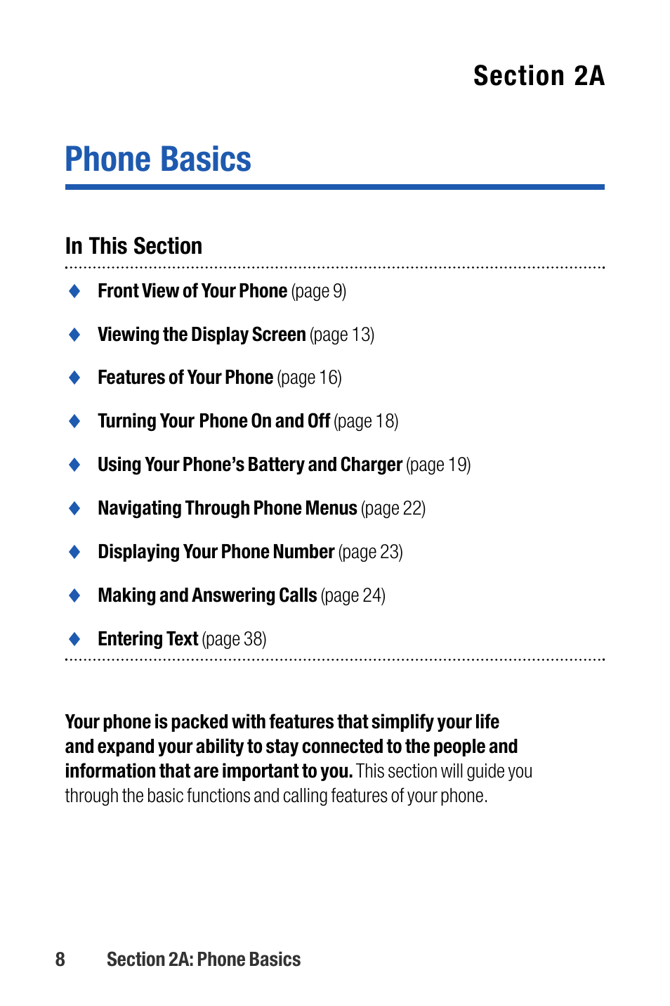 Phone basics | Sanyo M1 User Manual | Page 24 / 284