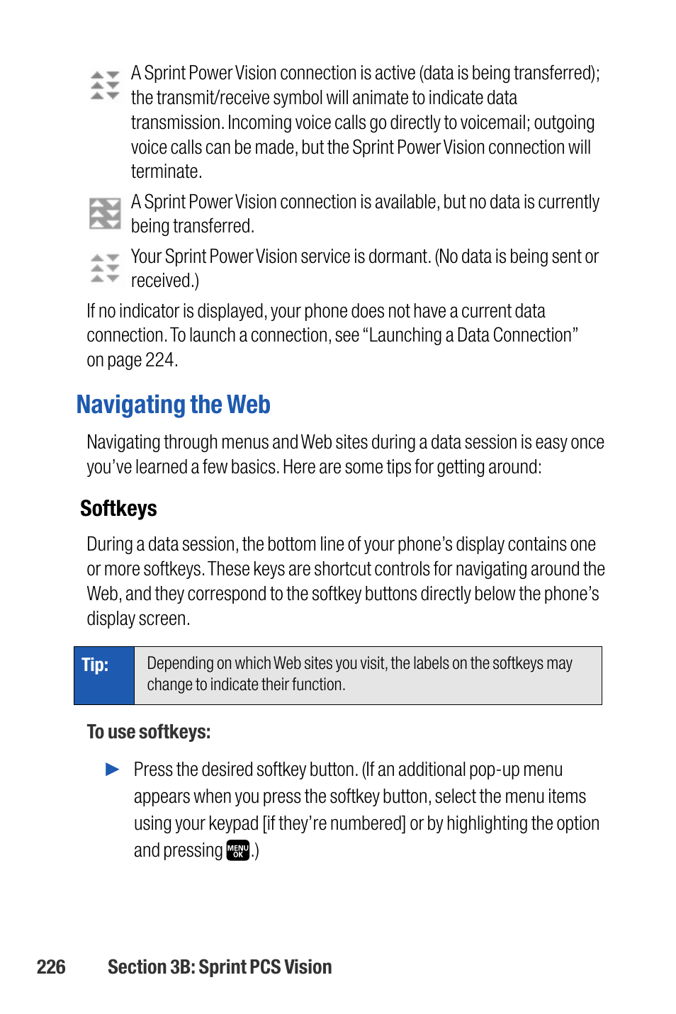 Navigating the web | Sanyo M1 User Manual | Page 242 / 284