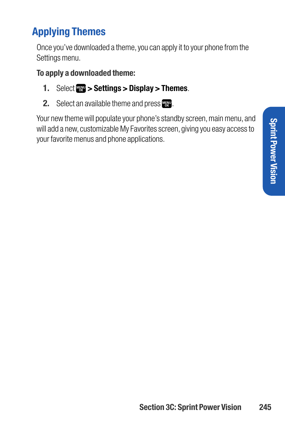 Applying themes | Sanyo M1 User Manual | Page 261 / 284