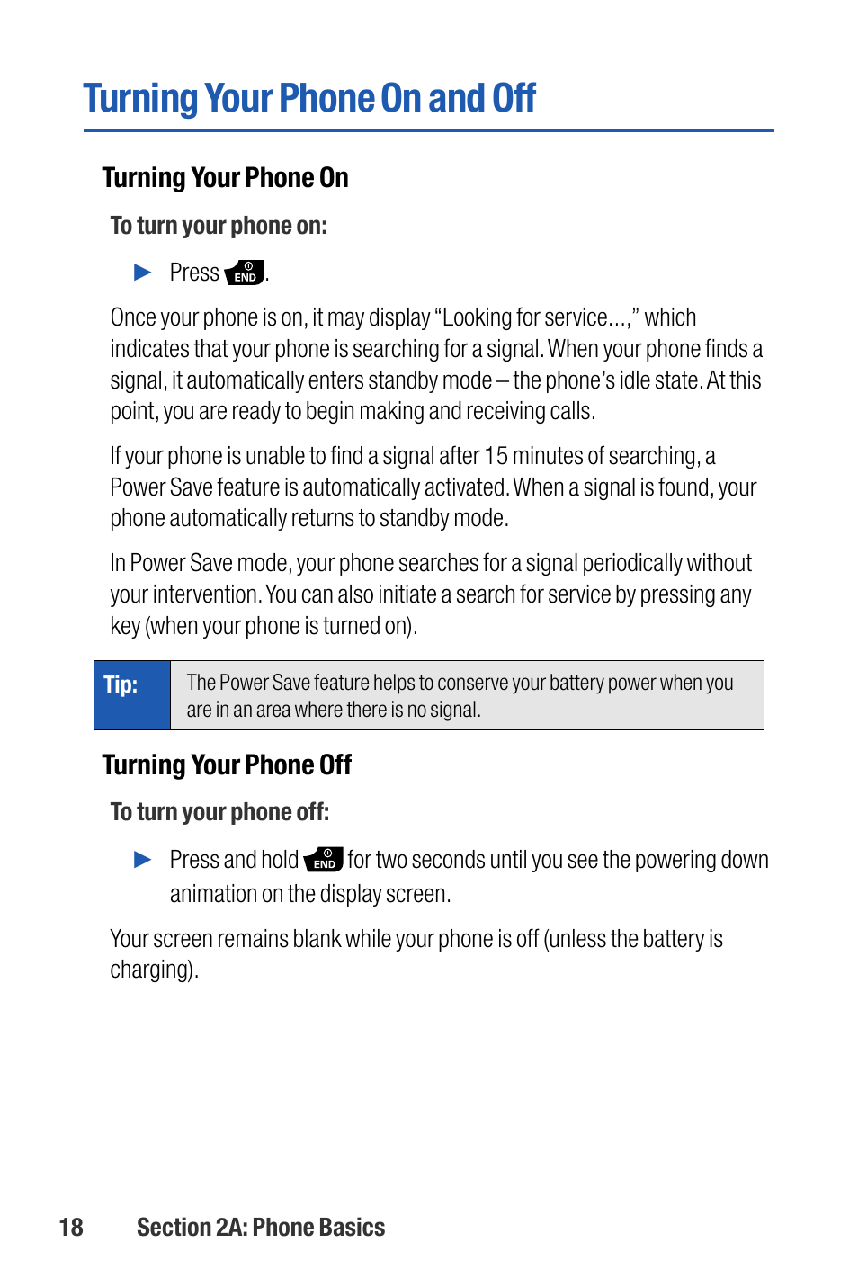 Turning your phone on and off | Sanyo M1 User Manual | Page 34 / 284