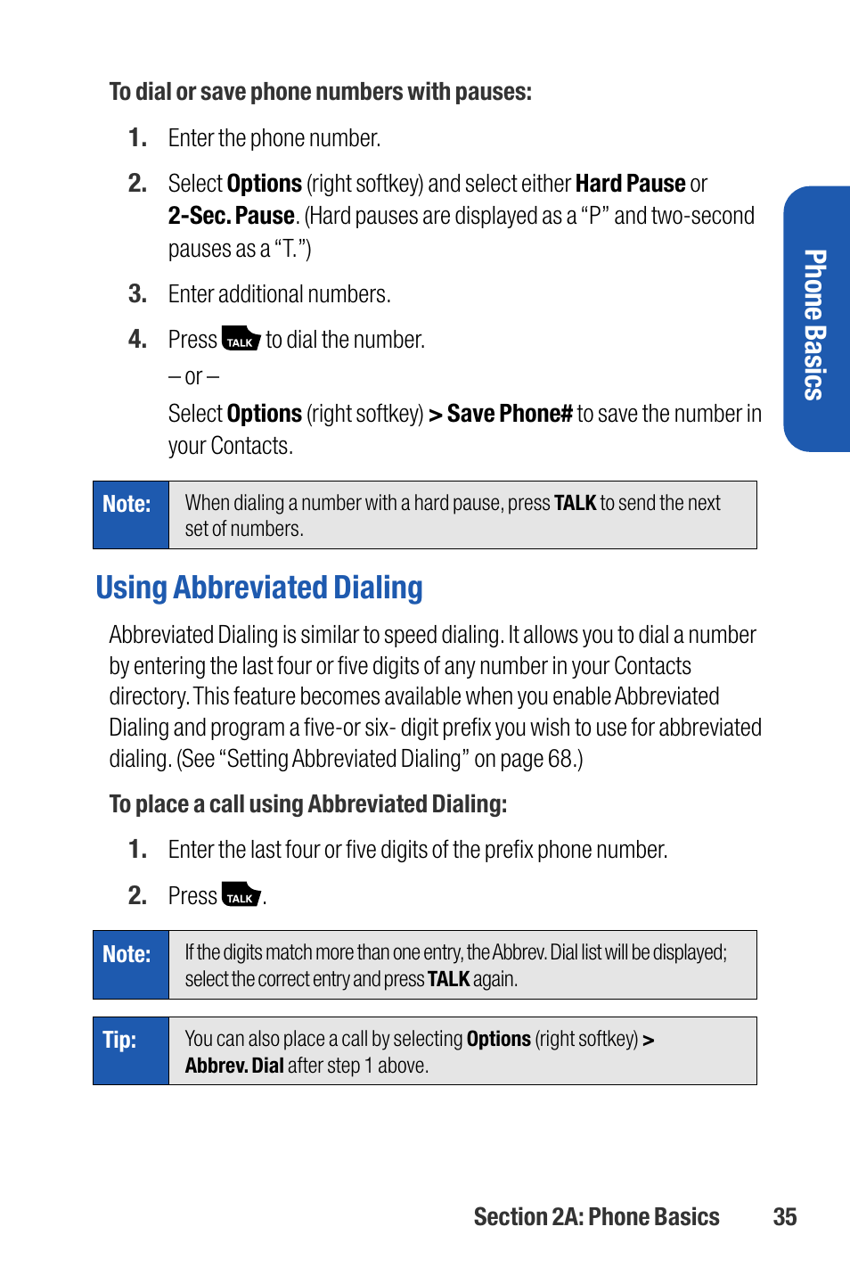 Using abbreviated dialing, Phone basics | Sanyo M1 User Manual | Page 51 / 284