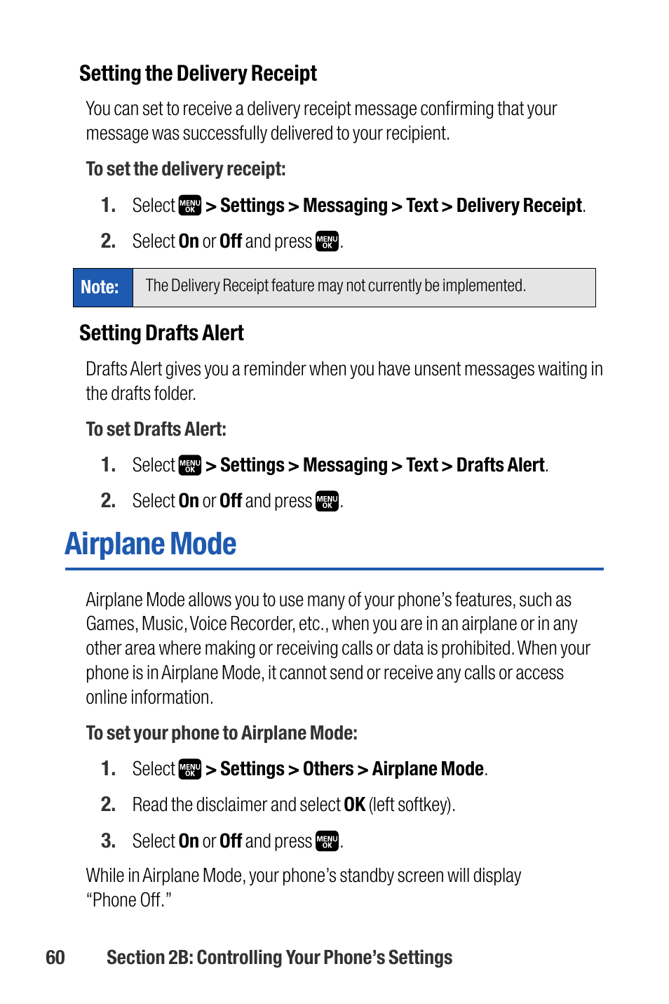 Airplane mode | Sanyo M1 User Manual | Page 76 / 284