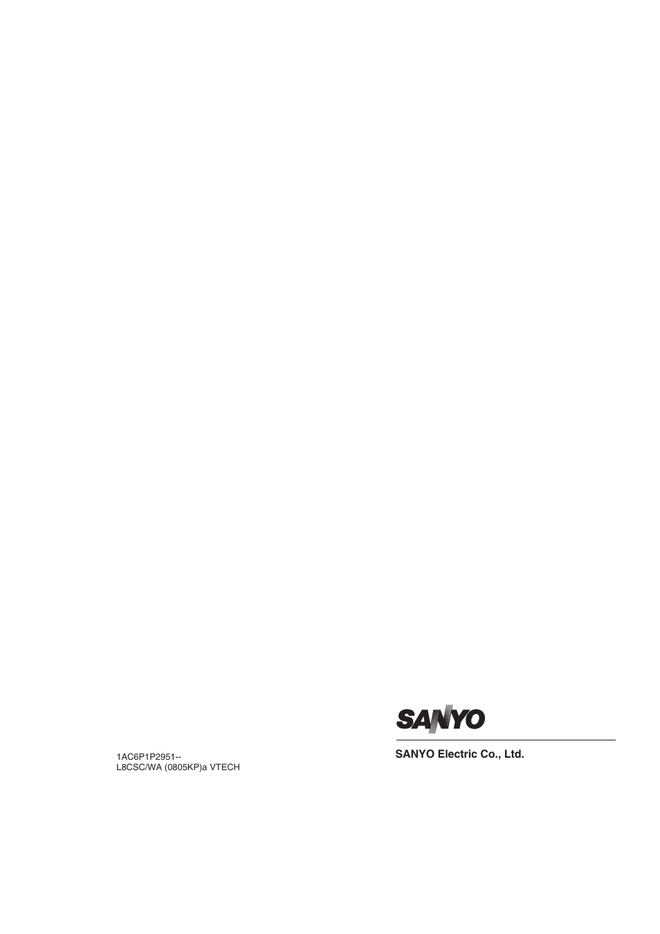 Sanyo VSP-9000 User Manual | Page 96 / 96