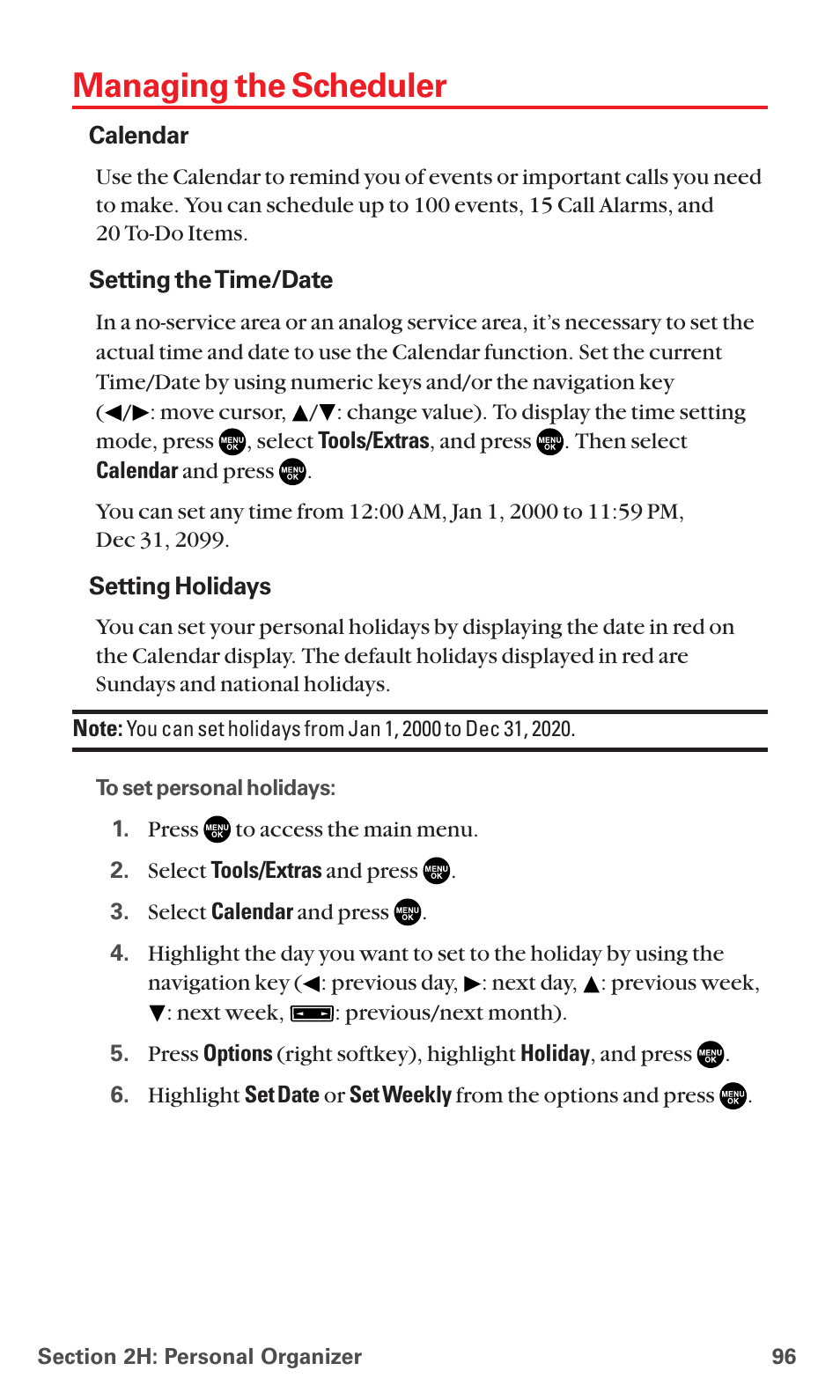 Managing the scheduler | Sanyo RL7300 User Manual | Page 107 / 252