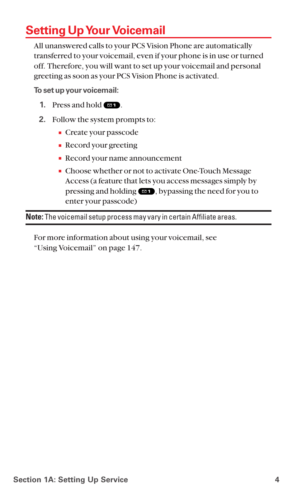 Setting up your voicemail | Sanyo RL7300 User Manual | Page 15 / 252
