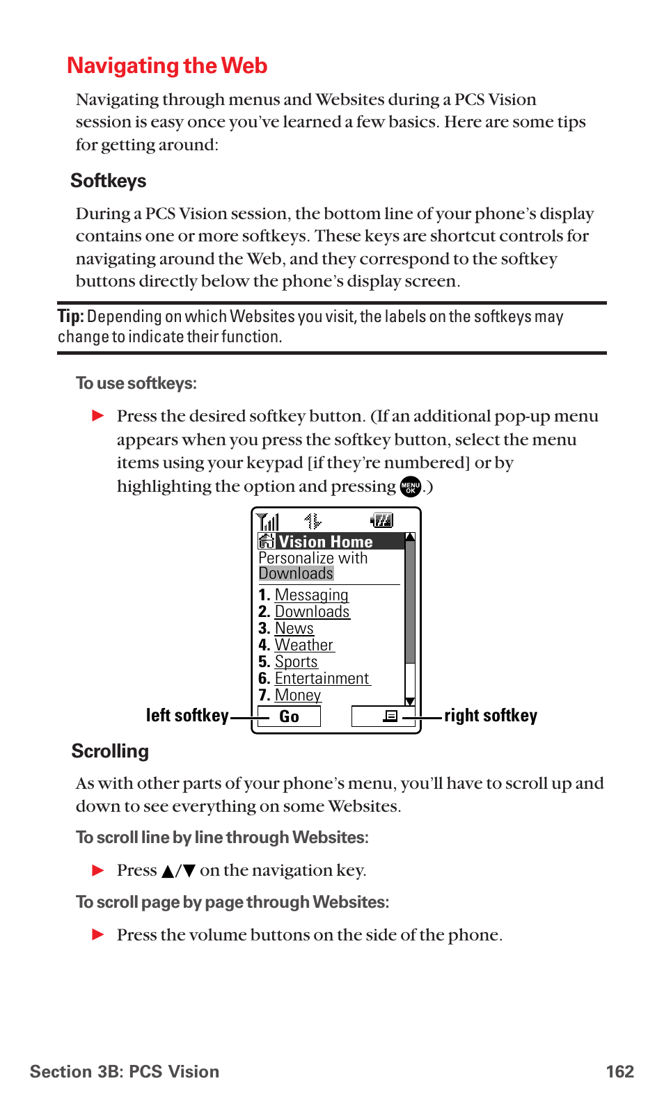 Navigating the web | Sanyo RL7300 User Manual | Page 173 / 252