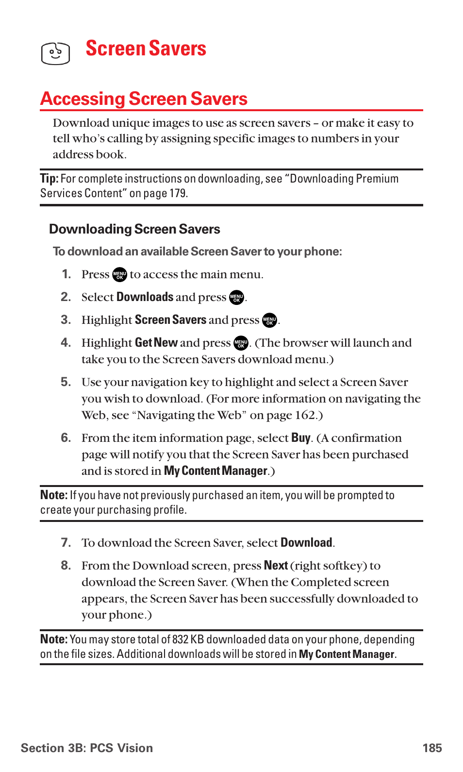 Accessing screen savers, Screen savers | Sanyo RL7300 User Manual | Page 196 / 252