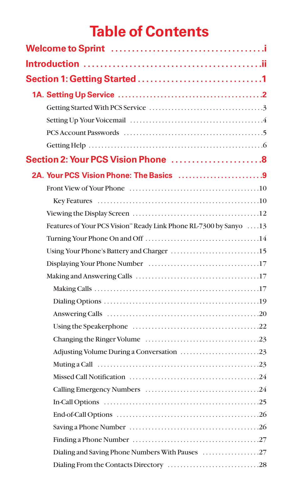 Sanyo RL7300 User Manual | Page 2 / 252