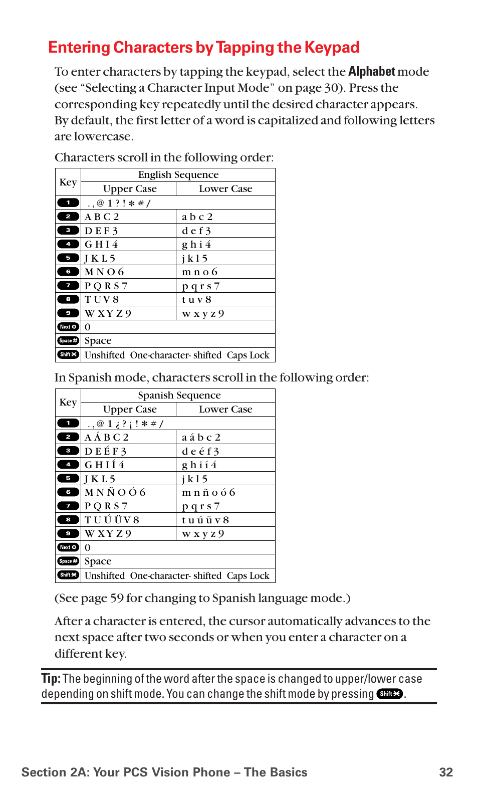 Entering characters by tapping the keypad | Sanyo RL7300 User Manual | Page 43 / 252