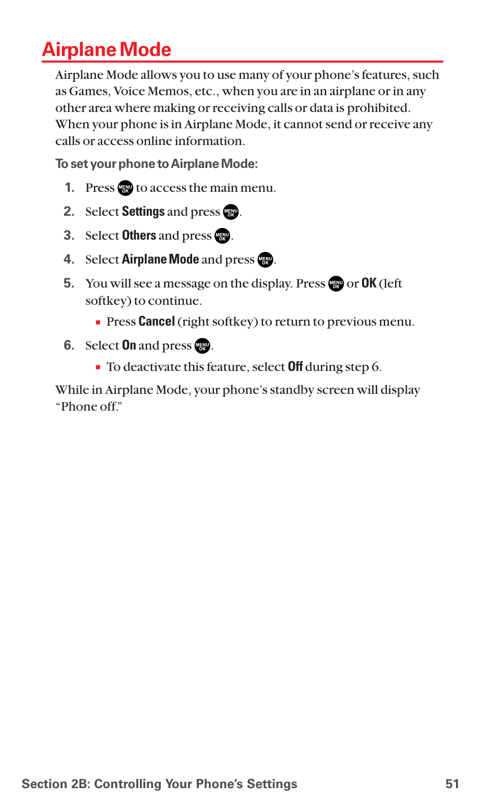 Airplane mode | Sanyo RL7300 User Manual | Page 62 / 252