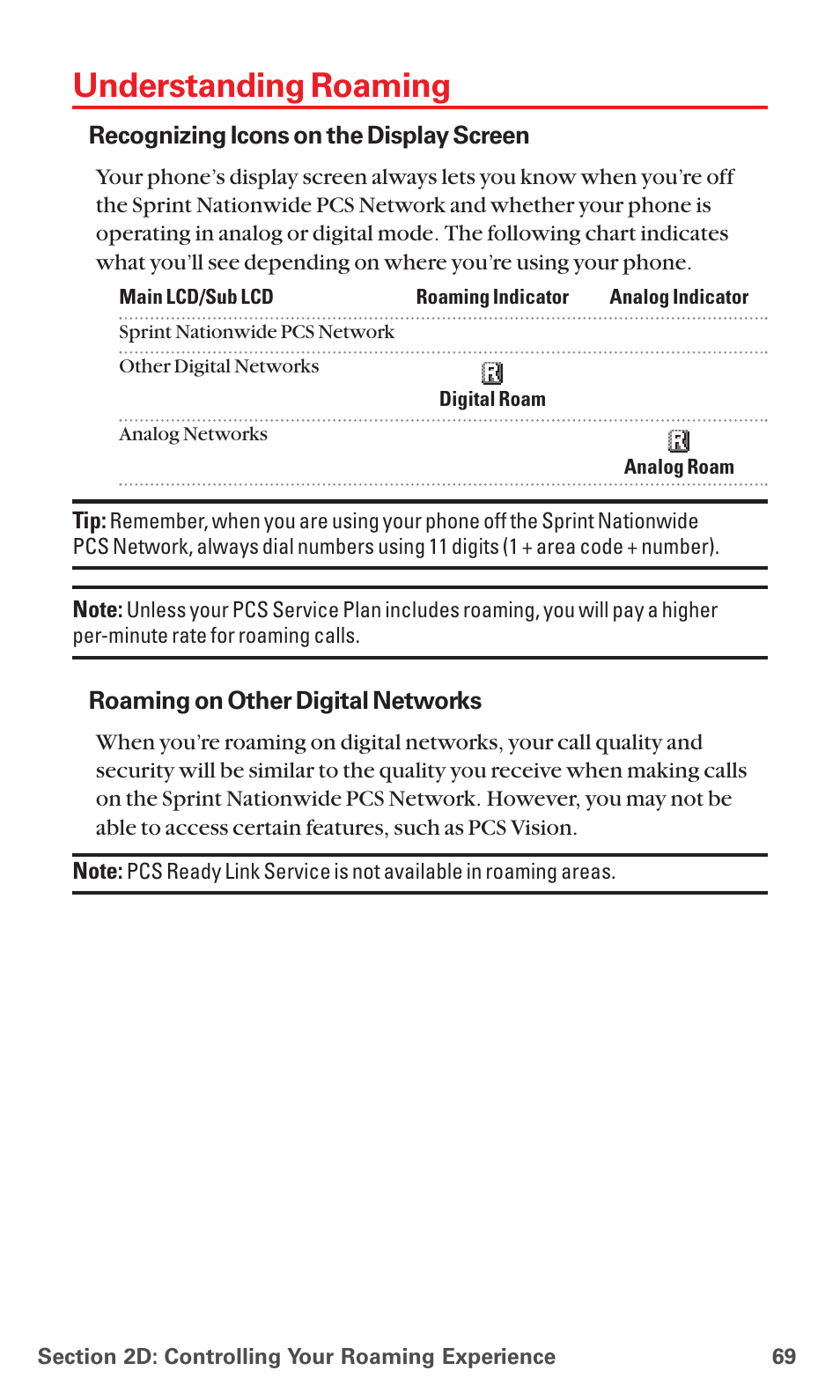 Understanding roaming | Sanyo RL7300 User Manual | Page 80 / 252