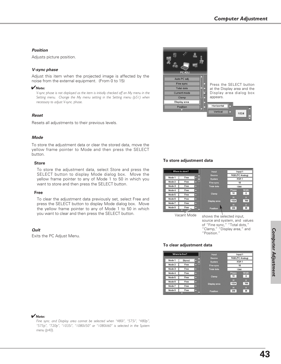 Sanyo PLC-EF60 User Manual | Page 43 / 84