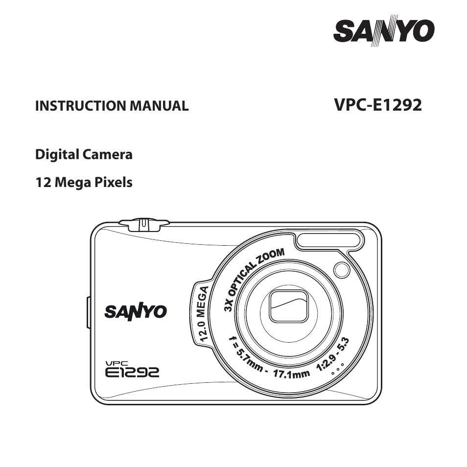 Sanyo VPC E1292 User Manual | 73 pages