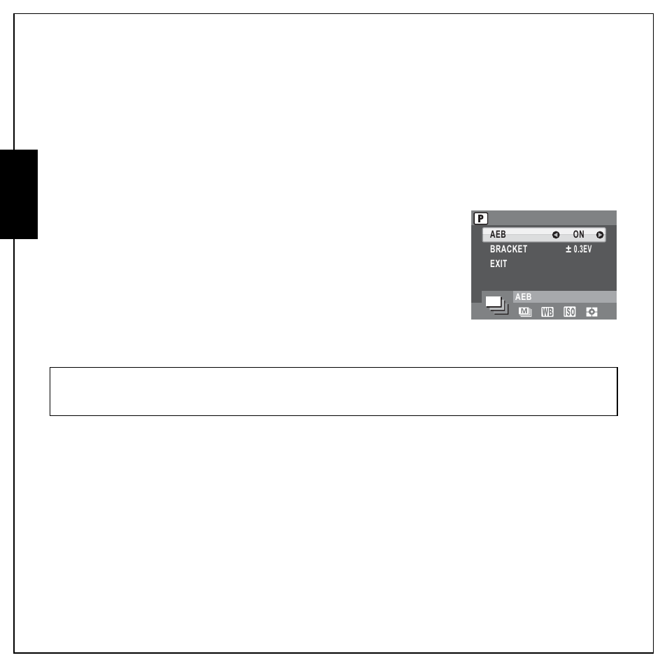 Using the aeb (auto exposure bracketing) function, English | Sanyo VPC E1292 User Manual | Page 32 / 73