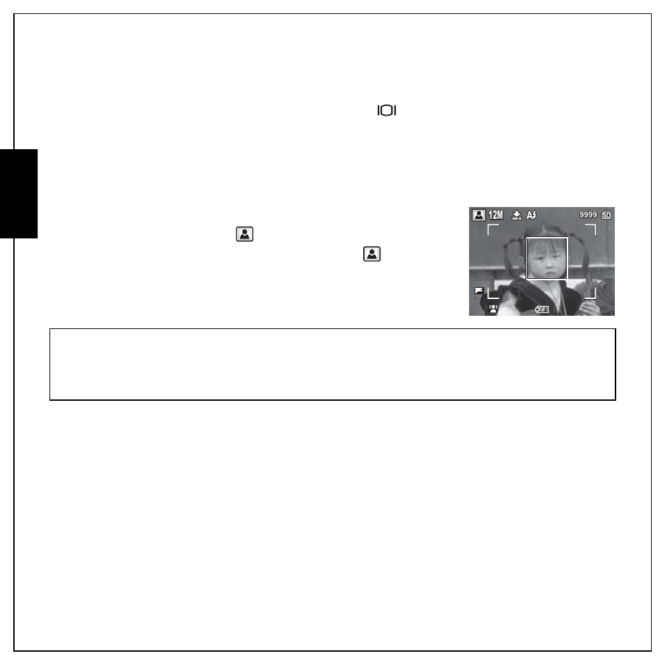 Using the self portrait mode, English | Sanyo VPC E1292 User Manual | Page 34 / 73