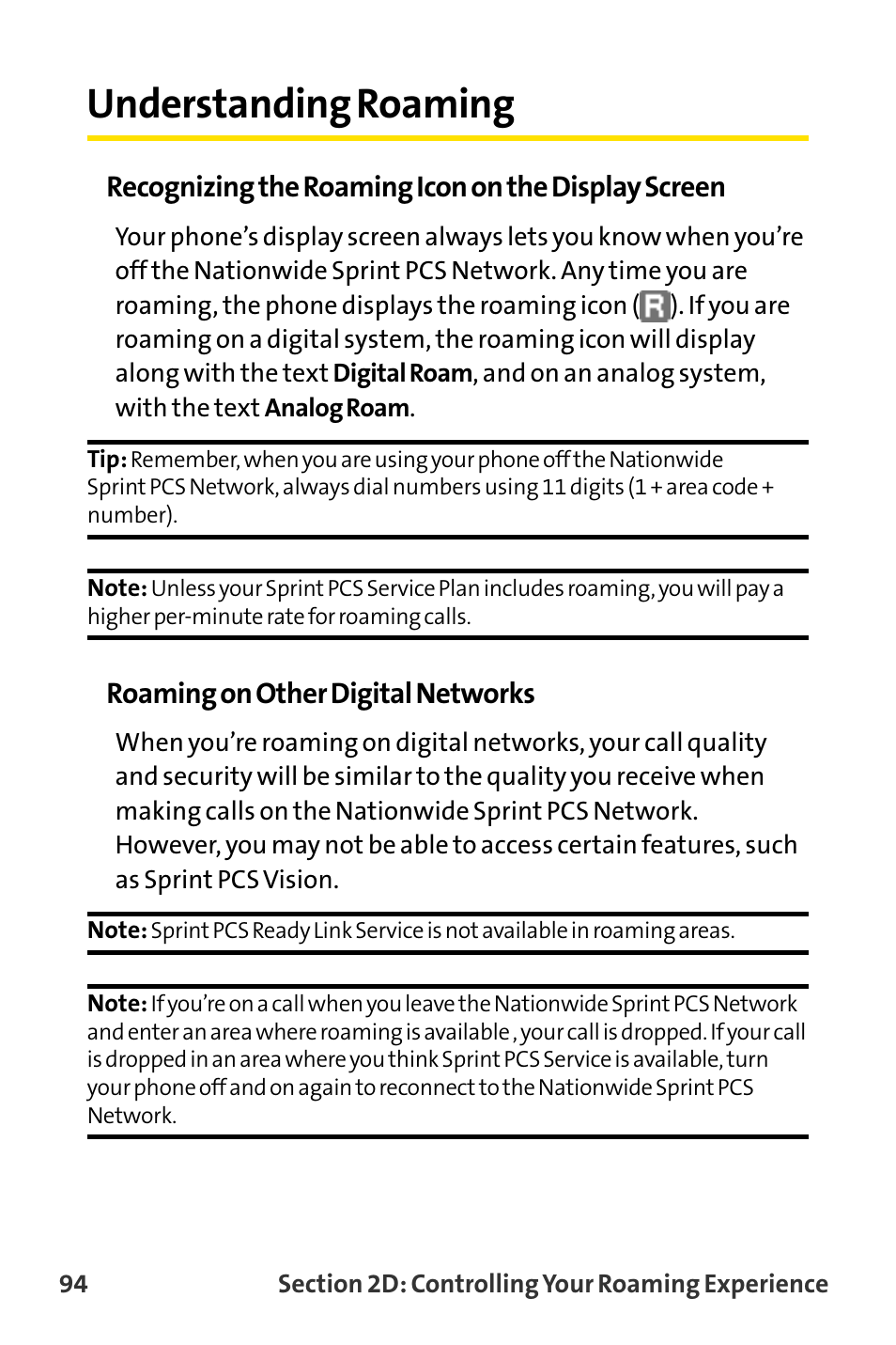 Understanding roaming | Sanyo MM-8300 User Manual | Page 104 / 324