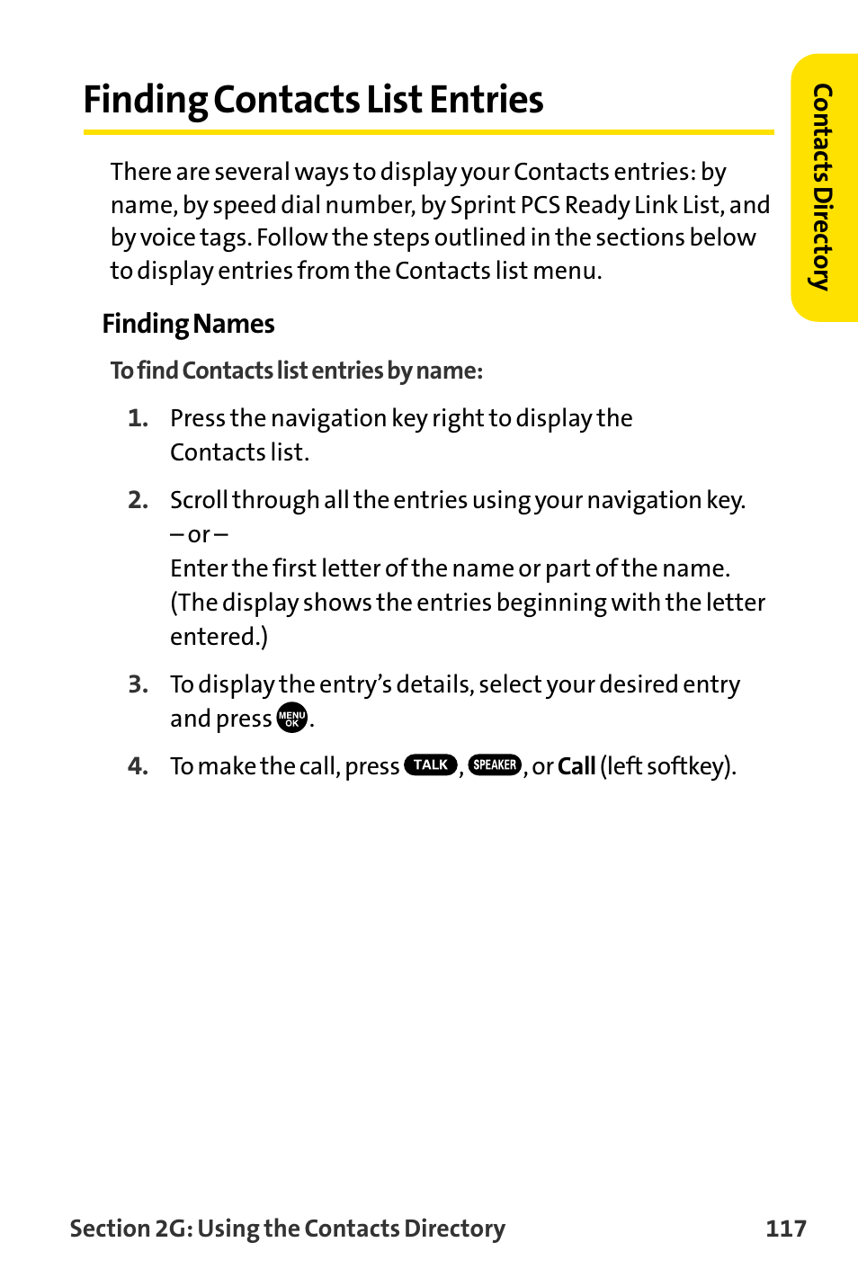 Finding contacts list entries | Sanyo MM-8300 User Manual | Page 127 / 324