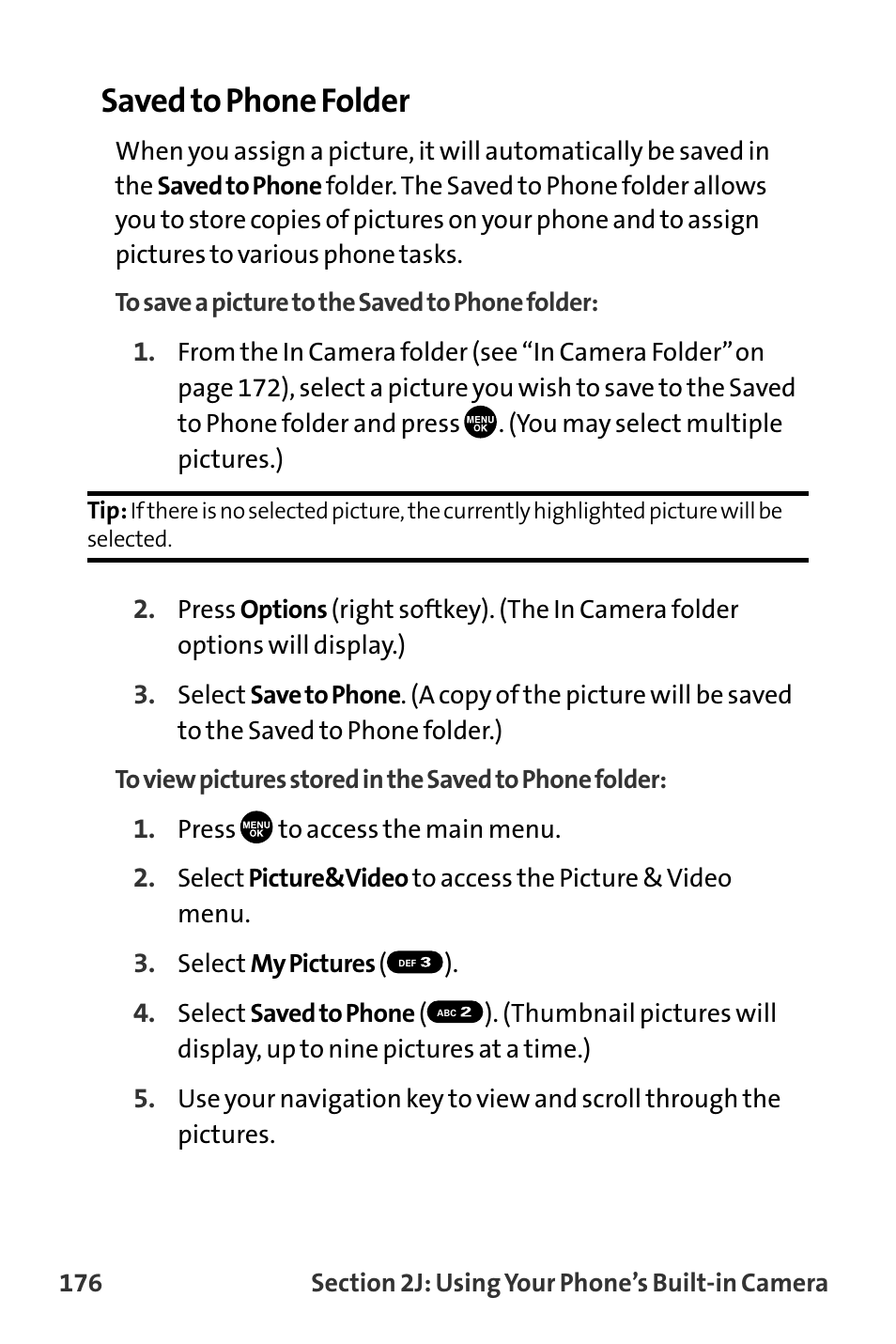 Saved to phone folder | Sanyo MM-8300 User Manual | Page 186 / 324