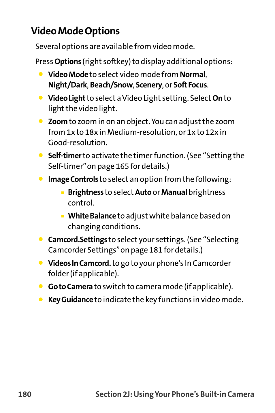 Video mode options | Sanyo MM-8300 User Manual | Page 190 / 324