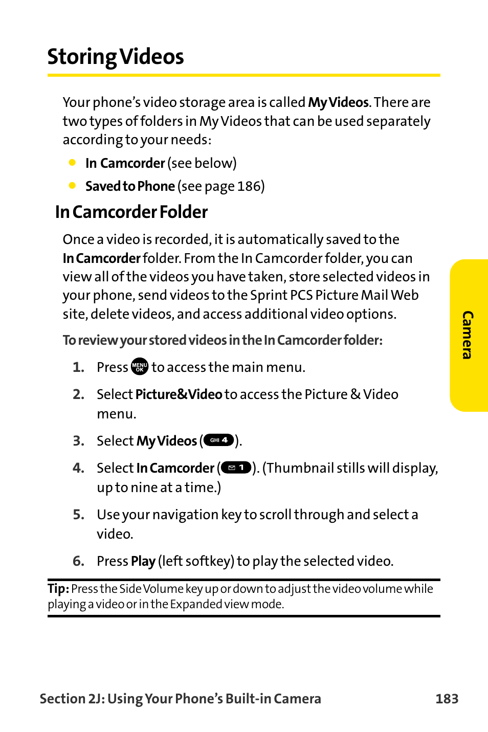 Storing videos | Sanyo MM-8300 User Manual | Page 193 / 324