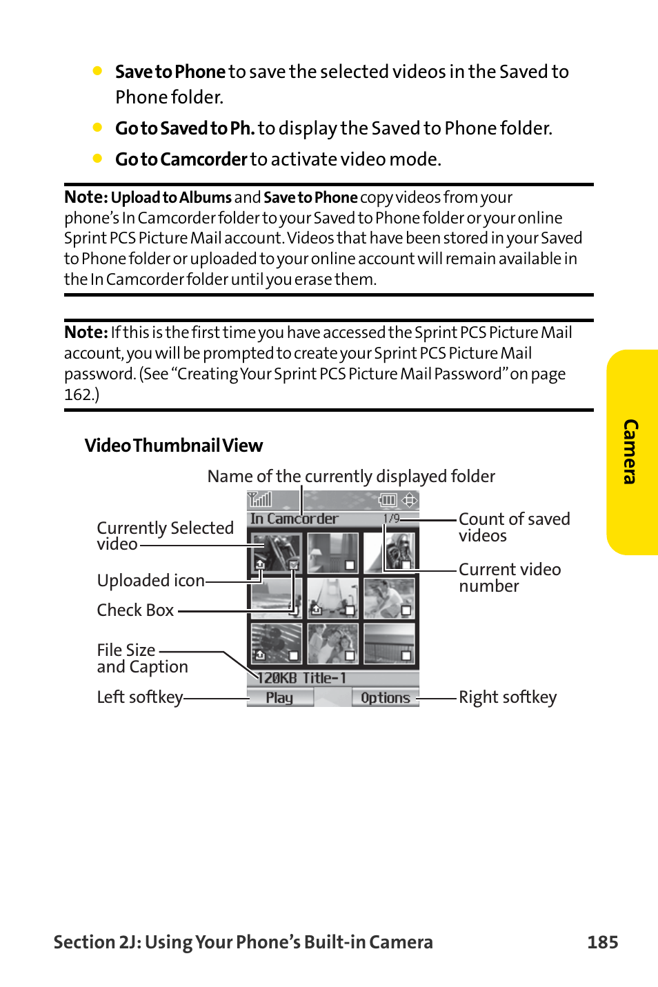 Camer a | Sanyo MM-8300 User Manual | Page 195 / 324